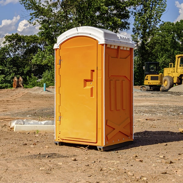 do you offer hand sanitizer dispensers inside the portable restrooms in Shoup